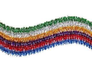 Druciki dekoracyjne metalizowane 0, 4x30cm 5 kolor�w 40szt. (kolory: zielony, srebrny, z�oty, fioletowy, czerwony, niebieski)