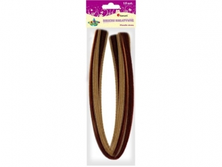Druciki dekoracyjne 0, 6x50cm 3 kolory 15szt. tonacja br�zowa