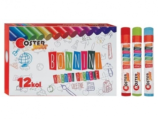 KREDKI NOSTER PASTELE JUNIOR 12 KOLORÓW.