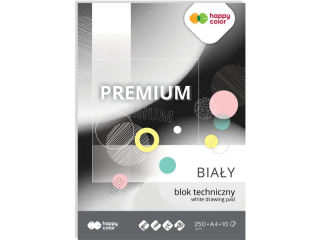 Blok techniczny A4 10k. HAPPY COLOR 250g PREMIUM