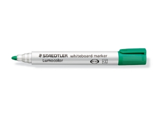 Marker Lumocolor do bia�ych tablic whiteboard, okr�g�y, zielony, Staedtler [opakowanie=10szt]