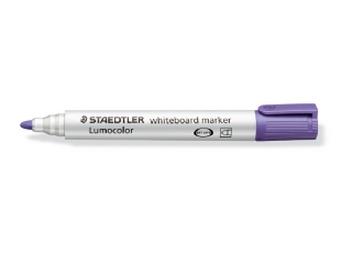 Marker Lumocolor do bia�ych tablic whiteboard, okr�g�y, fioletowy, Staedtler [opakowanie=10szt]