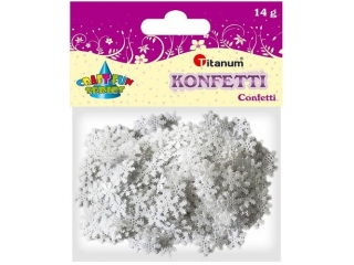 Konfetti Płatki śniegu 10mm białe 14g