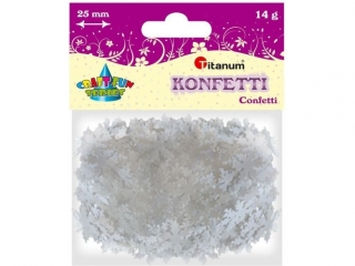 Konfetti Płatki śniegu 25mm białe 14g