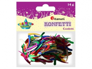 Konfetti Kość słoniowa 33x4mm mix 14g