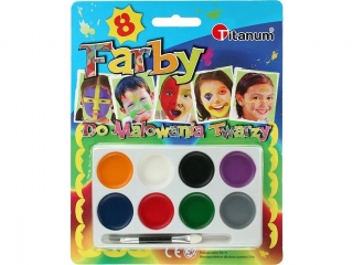 Farby do malowania twarzy 8 kolorów
