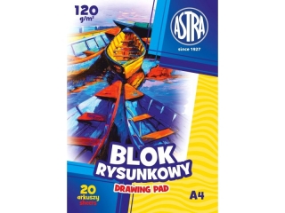 Blok rysunkowy A4 20k. ASTRA 120g