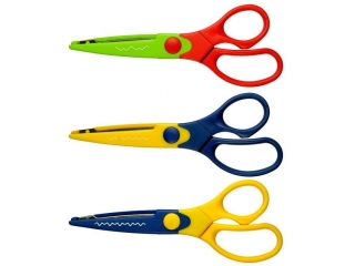 No�yczki dekoracyjne 16, 5cm display 12 szt. 3 wzory ci�cia