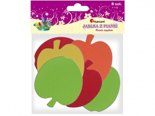 Dekoracje piankowe jab�ka 103x115mm 4 kolory mix 8szt.