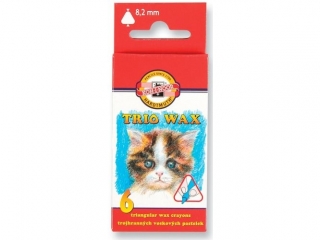 Kredki woskowe KOH-I-NOOR Trio wax  6 kolorw