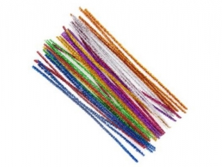 DRUCIKI KREATYWNE 30 CM METALIZOWANE, 40 SZT.