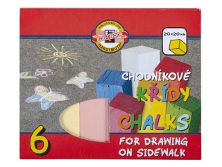Kreda chodnikowa KOH-I-NOOR zestaw 6 kolorów