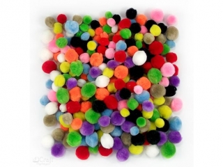 POMPONY AKRYLOWE MIX, 300 SZT. tuba