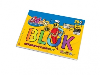 Blok rysunkowy A4 80g 22 kartki KOLOR PAS-7337 Z�OTA i SREBRNA kartka [opakowanie=10szt]