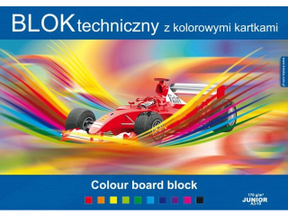 Blok techniczny kolorowy A3 10k. 170g KRESKA Junior