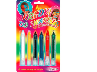 Kredki FP-6R do mal.twarzy wysuwane 6 kol.