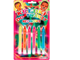 Kredki FP-6N neon do malowania twarzy-wysuwane 6 kol.