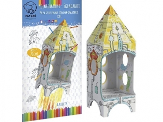 Kolorowanka MONUMI składana mini 32cm - Domek Rakieta