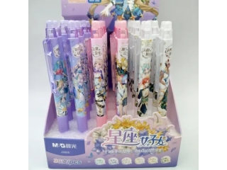 Dugopis usuwalny automatyczny, 0, 5mm, niebieski, Korean Flower Manga, 36 szt w displayu, MG