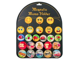 Magnesy MG-6654-MIX 2, 24szt./1 blacha, biedronki, owoce, pojazdy , buki PROM