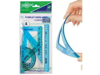 Komplet kreślarski FAPI 20cm 4 elementy Unbreakable elastyczny