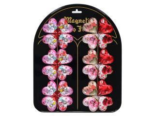 Magnesy serca MG-9641 24 szt. =1 blacha, 8 wzorów