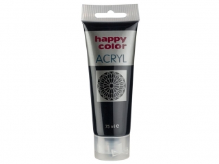 Farba akrylowa 75 ml, czarny, Happy Color