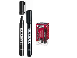Marker permanentny HI-TEXT 641/PC Clip city czarny 12szt.