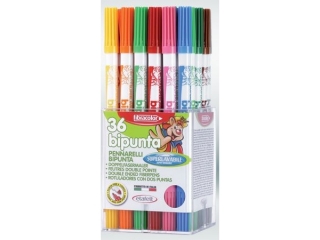 Pisaki dwukolorowe FIBRACOLOR Bipunta 36 kolorw