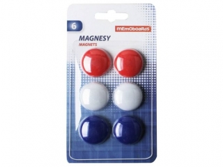 MAGNESY MEMOBOARDS DO TABLIC 6 SZT. BLISTER f 30 MM