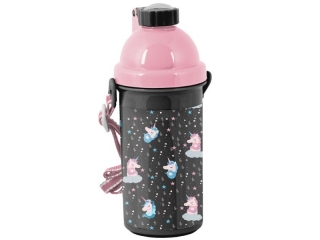Bidon dziecięcy PASO UNICORN BLACK PP22UN-3021