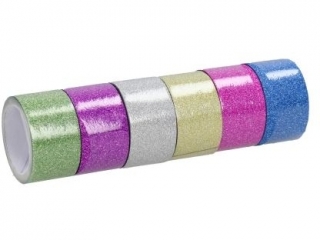 Ta�ma samoprzylepna z brokatem d�ugo��: 1 m szeroko��: 18mm kolor: z�ota