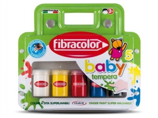 Farbki tempery do twarzy FIBRACOLOR Baby 5 kol. 2+