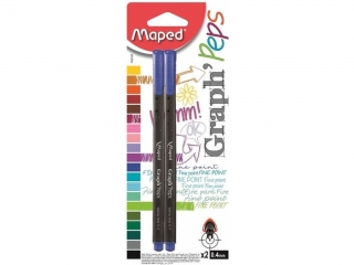 Cienkopis MAPED Graph Peps niebieski 2szt. blister