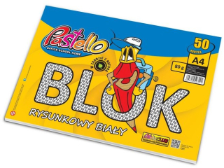 Blok rysunkowy A4 50k. PASTELLO 80g