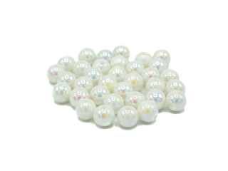 Koraliki PJ-0836 plastikowe opalizujące, perłowe 10mm op.80szt.