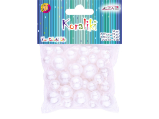 Koraliki plastikowe PJ-9524 perowe, mix rozmiarw, op. 38szt.