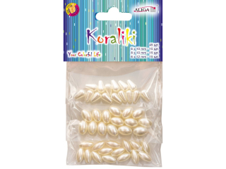 Koraliki plastikowe PJ-7889 perłowe, mix wielkości, op. 45szt.