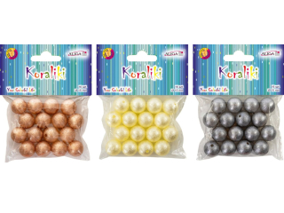 Koraliki plastikowe PJ-7872 dekoracyjne, rozm. 15MM, op.16szt.