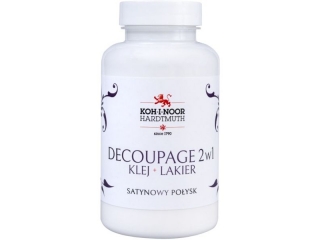 KIN DECOUPAGE 2 W 1 KLEJ + LAKIER SATYNOWY POYSK 200 ML