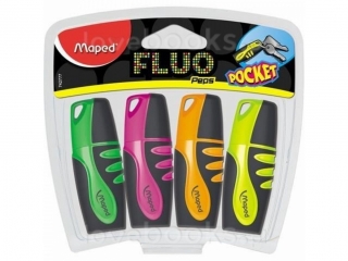 Zakreślacz MAPED Fluo Peps Pocket mix 4 kolorów etui