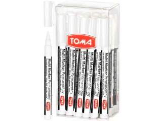 Marker permanentny TOMA Multi soft 1,5mm bia�y