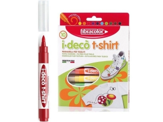 Mazaki dekoracyjne do tkanin FIBRACOLOR I-Deco T-Shirt x10 Due