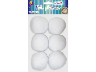 Kule pluszowe POM-3487(kule niene).Gruby plusz op. 6 szt., r. 6 cm, 