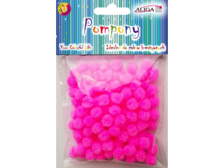 Pompony POM-309 różowe 1cm op.120szt.
