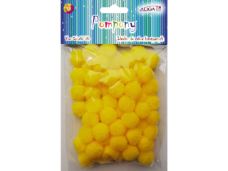 Pompony POM-406 żółte 2cm op.60szt.