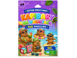 ZESTAW KREATYWNY Z NAKLEJKAMI - KAPIBARY NA WAKACJACH