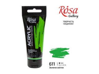 ROSA GALLERY FARBA AKRYLOWA GREEN LIGHT 611 60 ML [opakowanie=4szt]