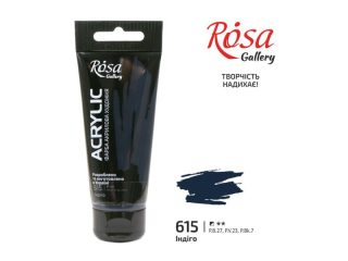 ROSA GALLERY FARBA AKRYLOWA INDIGO 615 60 ML [opakowanie=4szt]