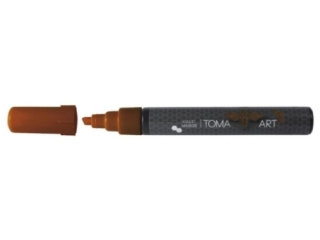 Marker akrylowy TOMA 2,5mm ścięty - brązowy